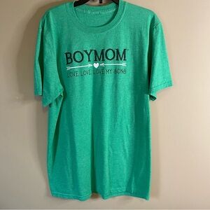 Green 'Boymom' Graphic T-Shirt